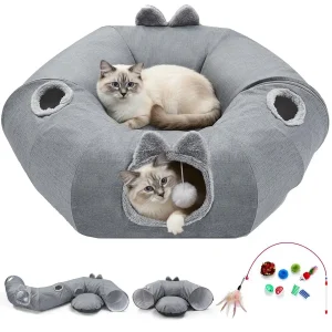 Cat Tunnel Bed & Toy Set